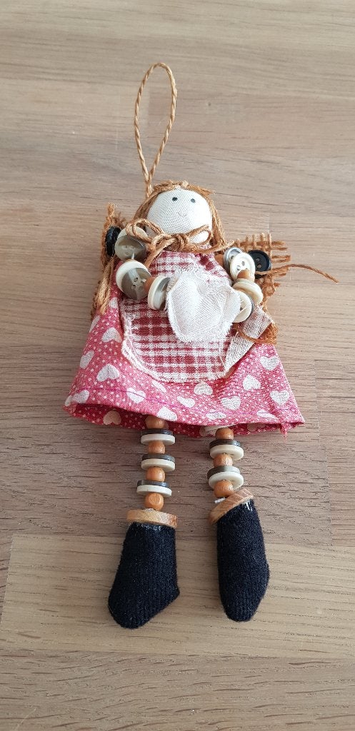 Vintage stoffen Kerstengel, Diversen, Ophalen of Verzenden, Gebruikt