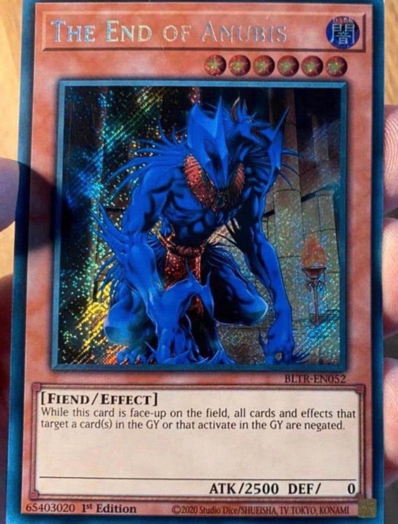 Yu-Gi-Oh! The End of Anubis BLTR 1st Edition !, Ophalen of Verzenden, Zo goed als nieuw, Losse kaart, Foil