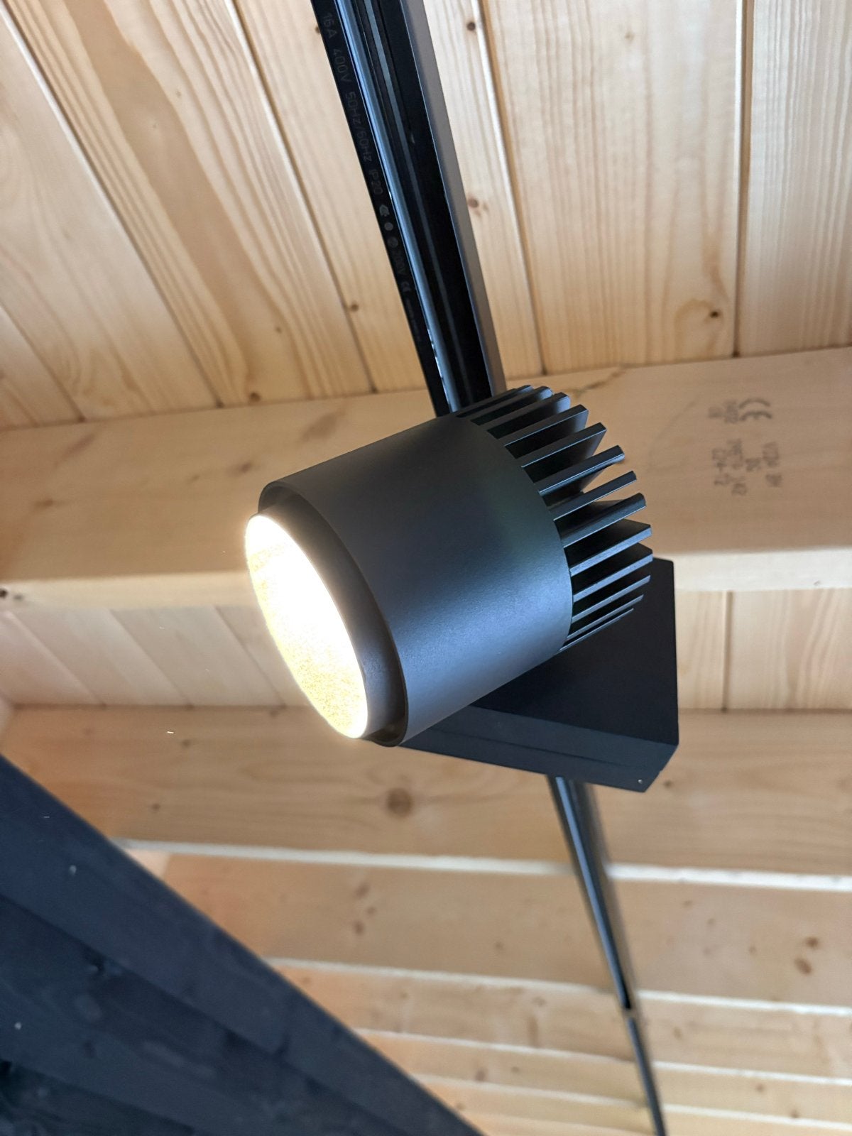 3 fase rail met LED Spots, zwart, Zwart, Industrieel, Overige fittingen, Zo goed als nieuw