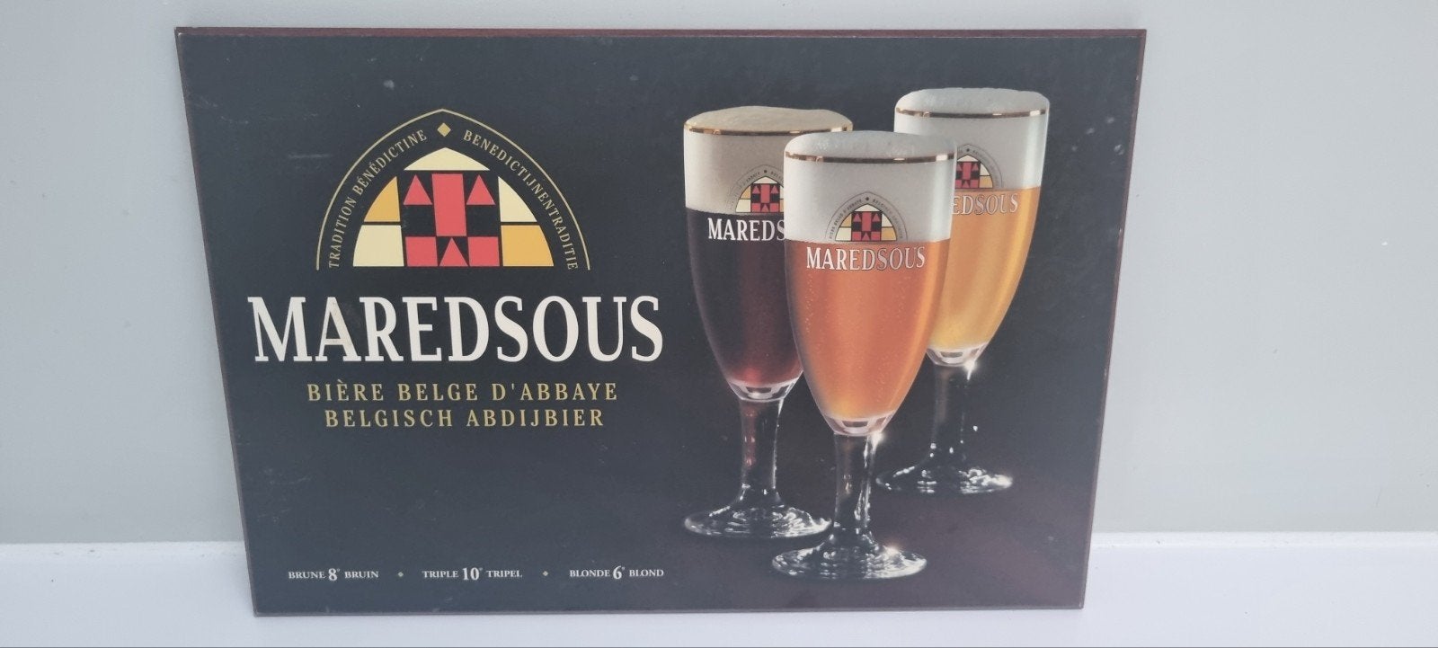 Speciaal bier brouwerij mancave bord reclamebord bar hout, Verzamelen, Biermerken, Ophalen of Verzenden, Gebruikt, Reclamebord, Plaat of Schild