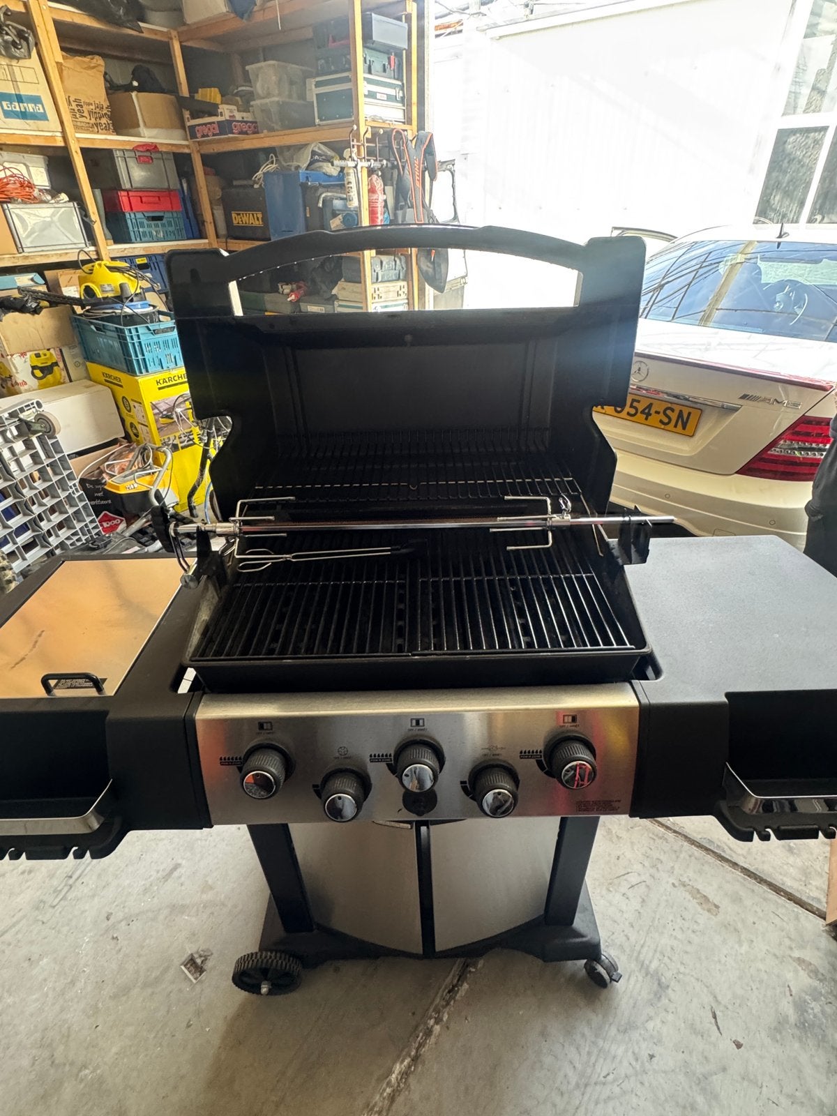 Broil King Signet Gas BBQ - 4 Branders + Zijbrander - RVS, Ophalen of Verzenden, Zo goed als nieuw