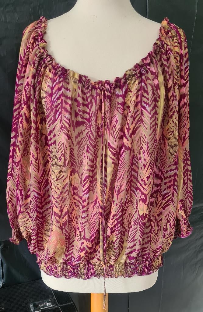 Roze tinten bloes, maat 46-48, even meten, Ophalen of Verzenden, Gedragen, Maat 46/48 (XL) of groter, Roze