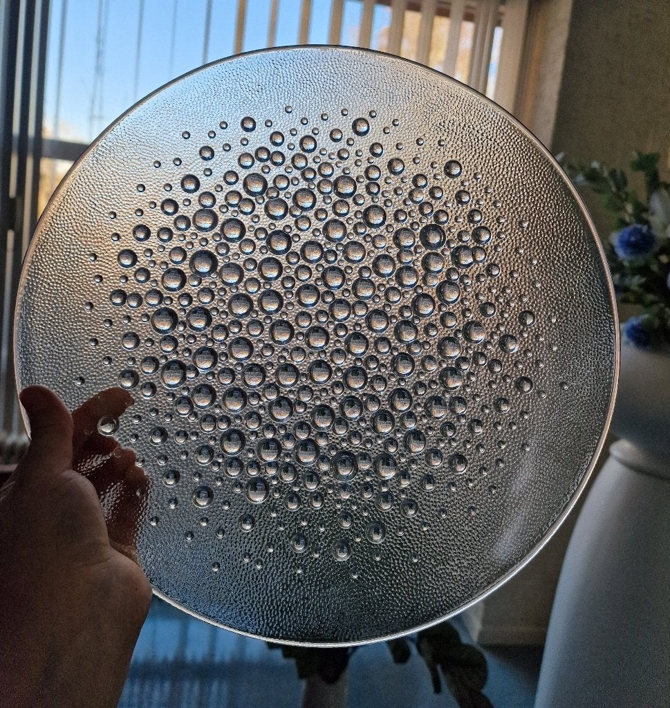 Asteroid Design Schaal 30 cm – Jan Sylwester Drost, Ophalen of Verzenden, Zo goed als nieuw, Rond, Glas