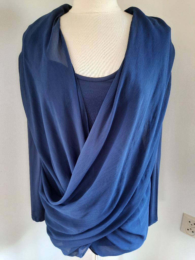 Supertrash t- shirt met overslag blauw maat L - nieuw -, Kleding | Dames, T-shirts, Maat 38/40 (M), Supertrash, Blauw, Nieuw