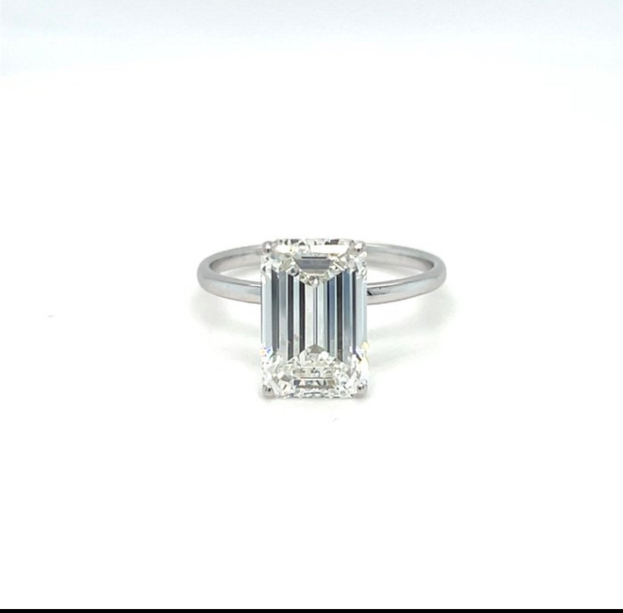 Diamanten ring lab grown 3.04 ct, Wit, Ophalen of Verzenden, Zo goed als nieuw, 17 tot 18