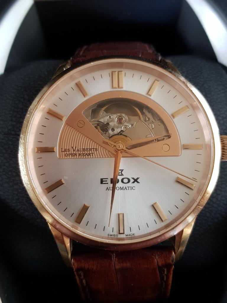 Edox Les Vauberts Open Heart, Sieraden, Tassen en Uiterlijk, Horloges | Heren, Ophalen of Verzenden, Gebruikt, Overige merken