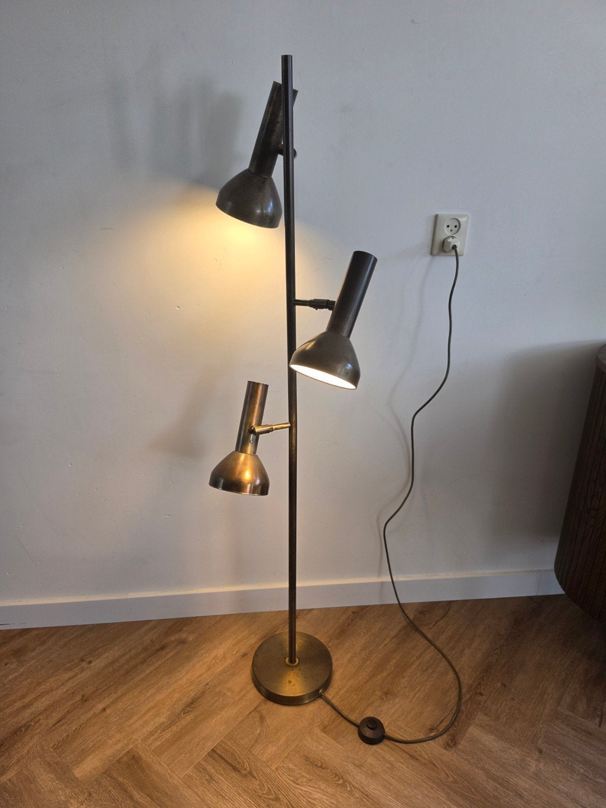Foto 3 van vloerlamp staande lamp vintage messing space age
