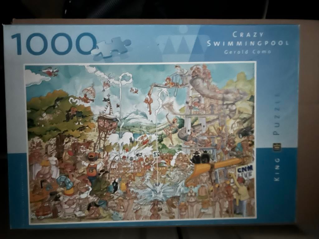 Crazy swimmingpool puzzel van king, Ophalen, 500 t/m 1500 stukjes, Zo goed als nieuw, Legpuzzel