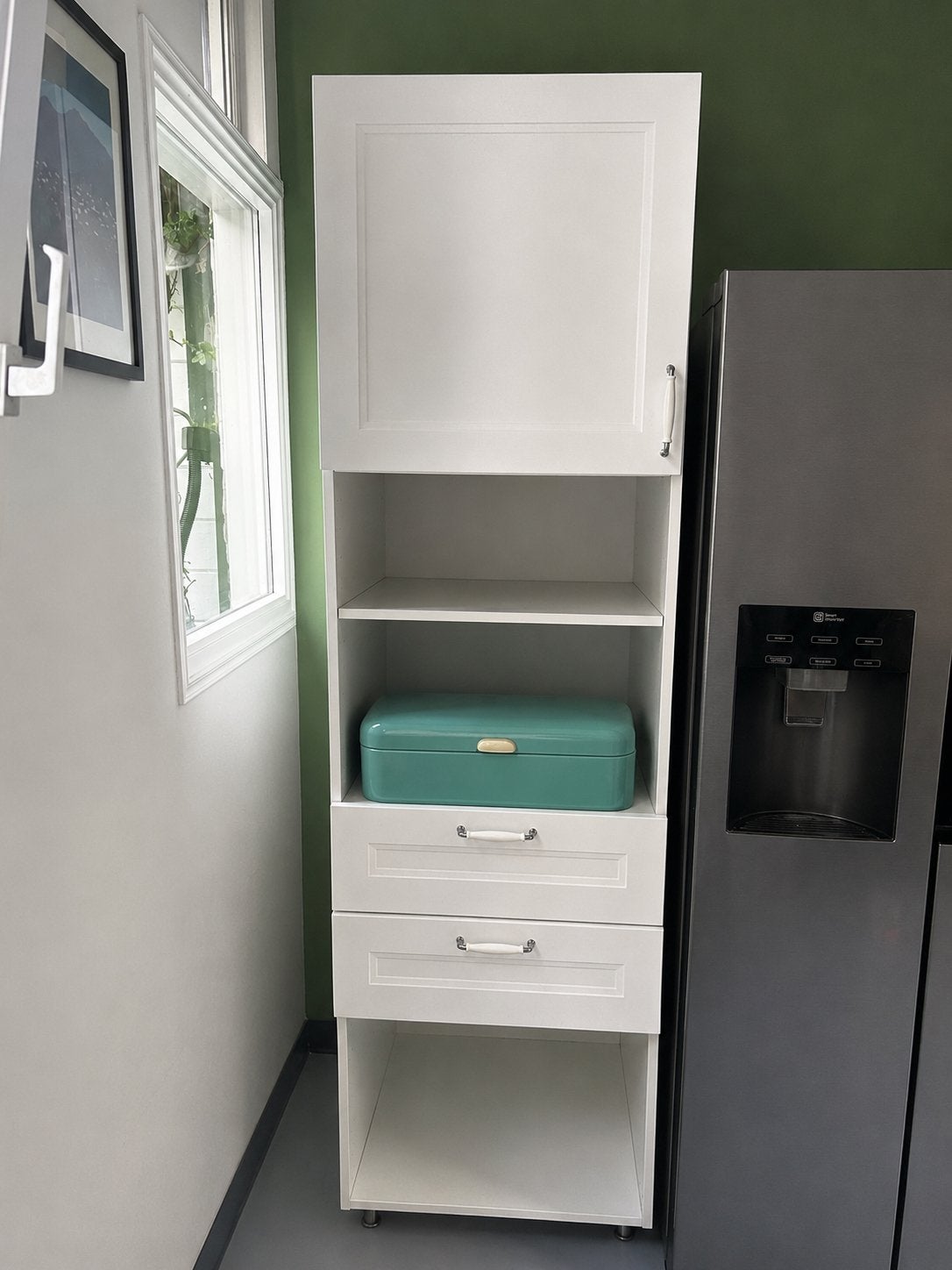Zgan Ikea metod keukenkast 200cm hoog met pootjes en planken, Ophalen, 200 cm of meer, 50 tot 100 cm, Zo goed als nieuw