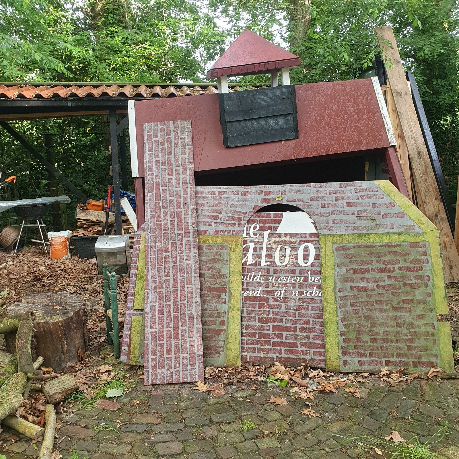 Straat versiering huisje/boerderij/versierde wagen, Ophalen, Gebruikt