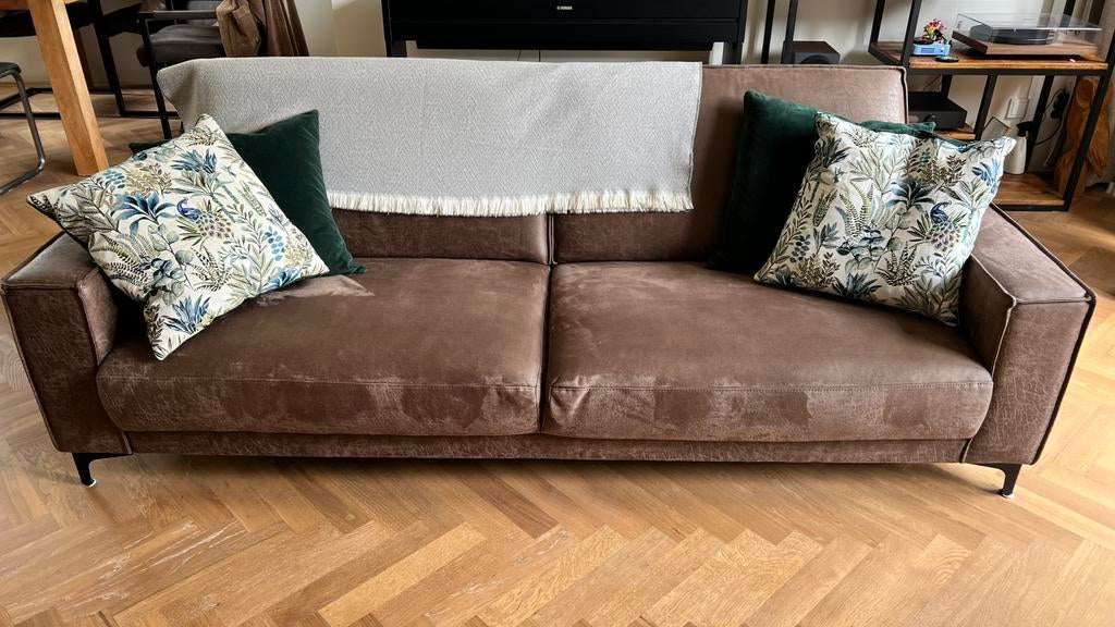 Bank Zitmaxx kunstleder, Ophalen, Driepersoons, 75 tot 100 cm, Zo goed als nieuw