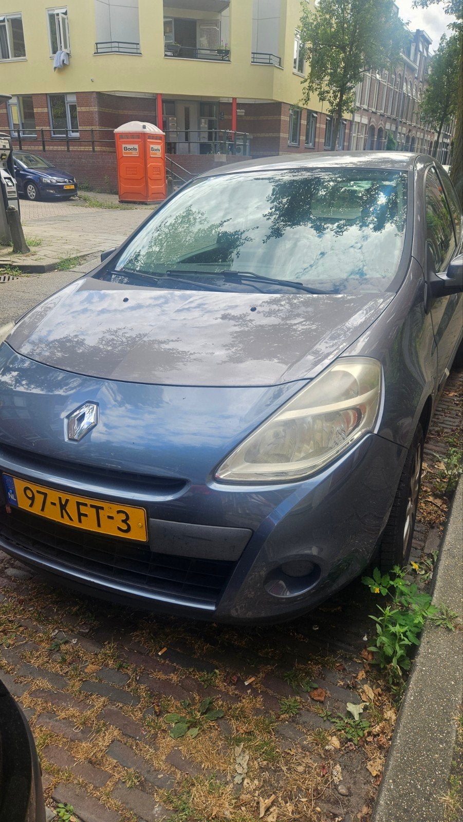 Renault Clio 1.2 16V 75 pk 3D 2009 Blauw, Voorwielaandrijving, 535 kg, 74 pk, 4 cilinders
