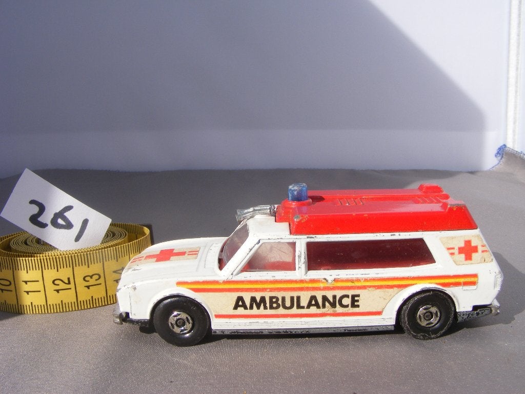 Ambulance,matchbox lesney speedkings k 49 1974 (261), Hobby en Vrije tijd, Verzenden, Zo goed als nieuw, Auto, Matchbox