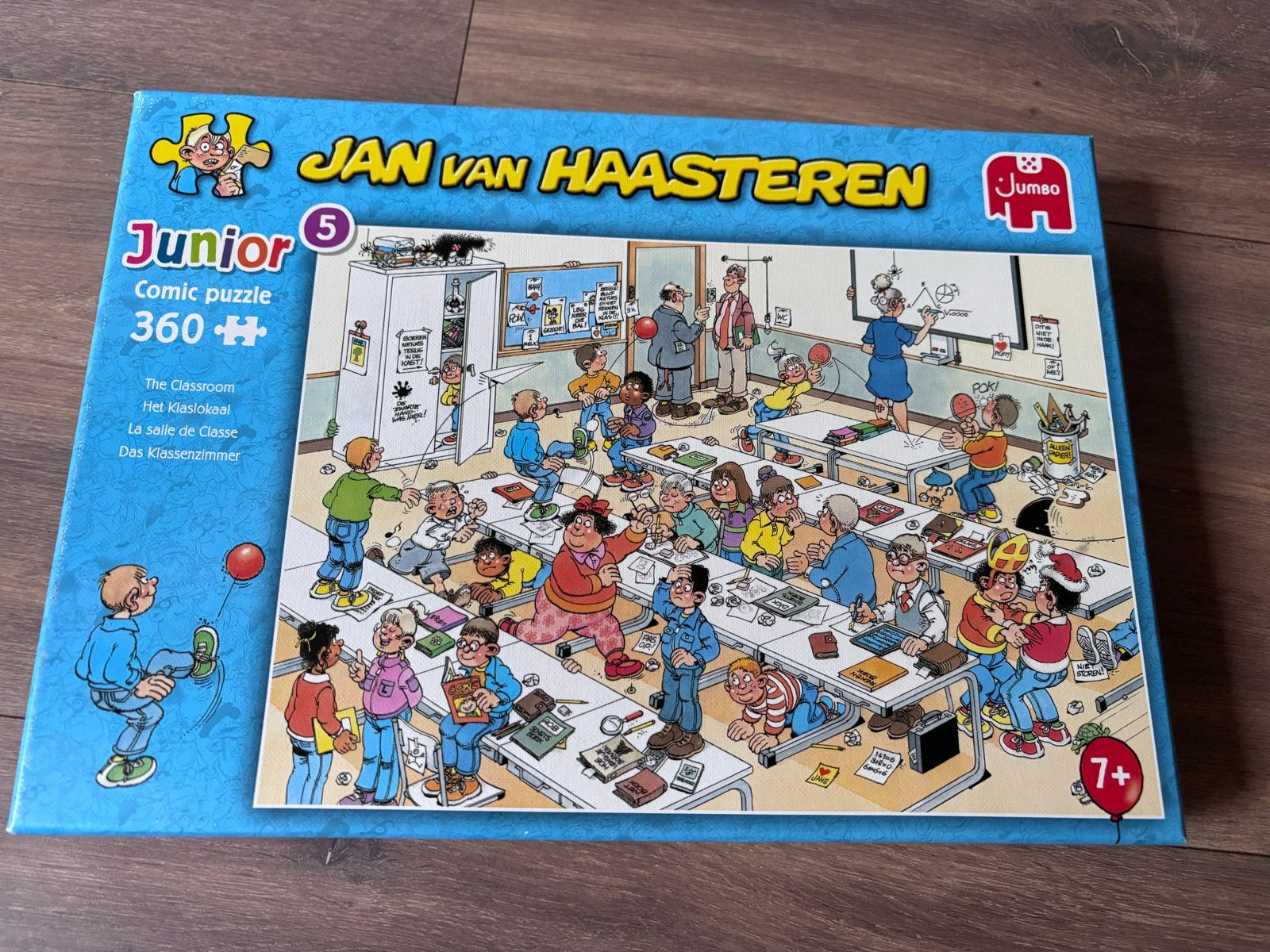 Jan van Haasteren Junior Comic Puzzle - Het Klaslokaal, Ophalen of Verzenden, Meer dan 50 stukjes, Zo goed als nieuw, 6 jaar of ouder