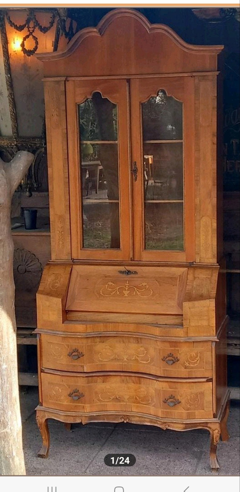 Antiek secretaire met vitrinekast - Klassiek meubel, Ophalen