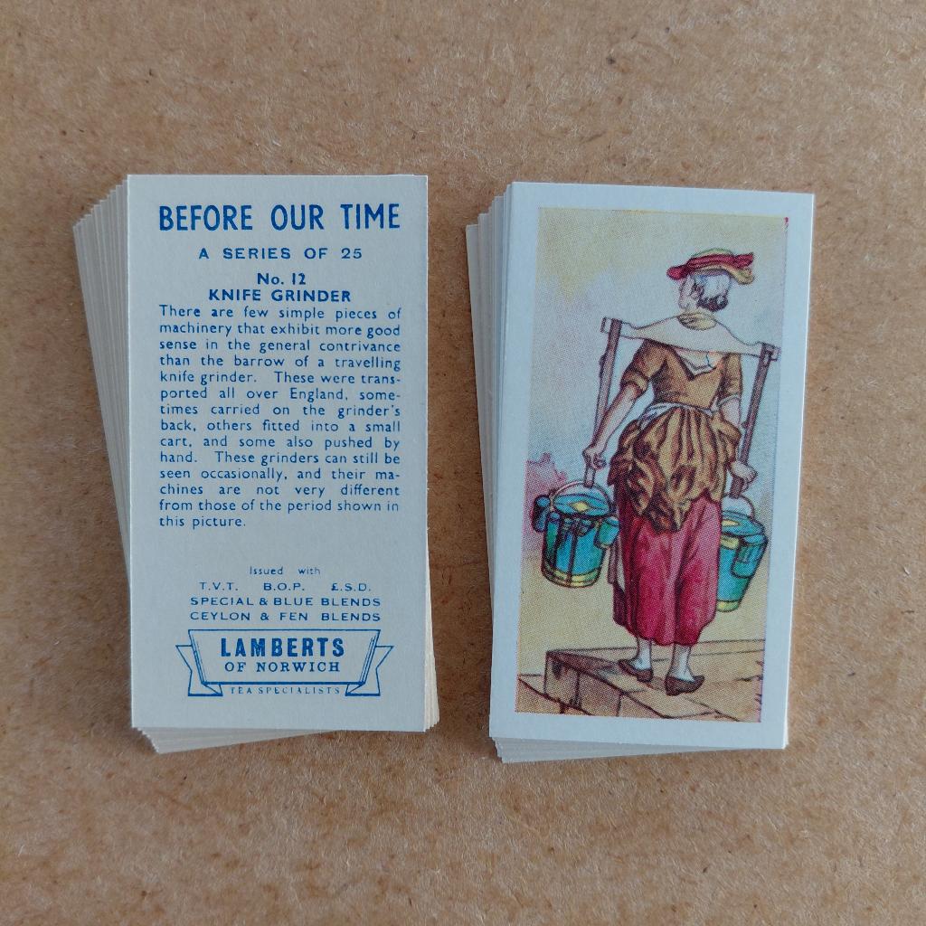 Before Our Time complete set 25 tea cards 1961 Lamberts, Ophalen, Zo goed als nieuw