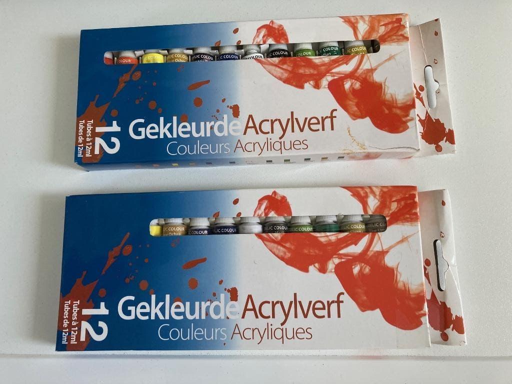 Acrylverf, Hobby en Vrije tijd, Schilderen, Ophalen, Zo goed als nieuw
