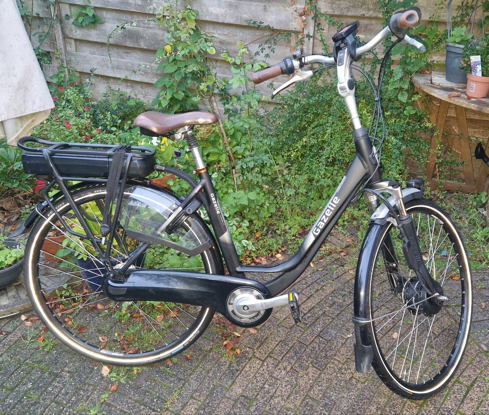 Gazelle Orange  sterke Panasonic voorwielmotor 49 cm, Ophalen, Zo goed als nieuw, 47 tot 51 cm, 50 km per accu of meer