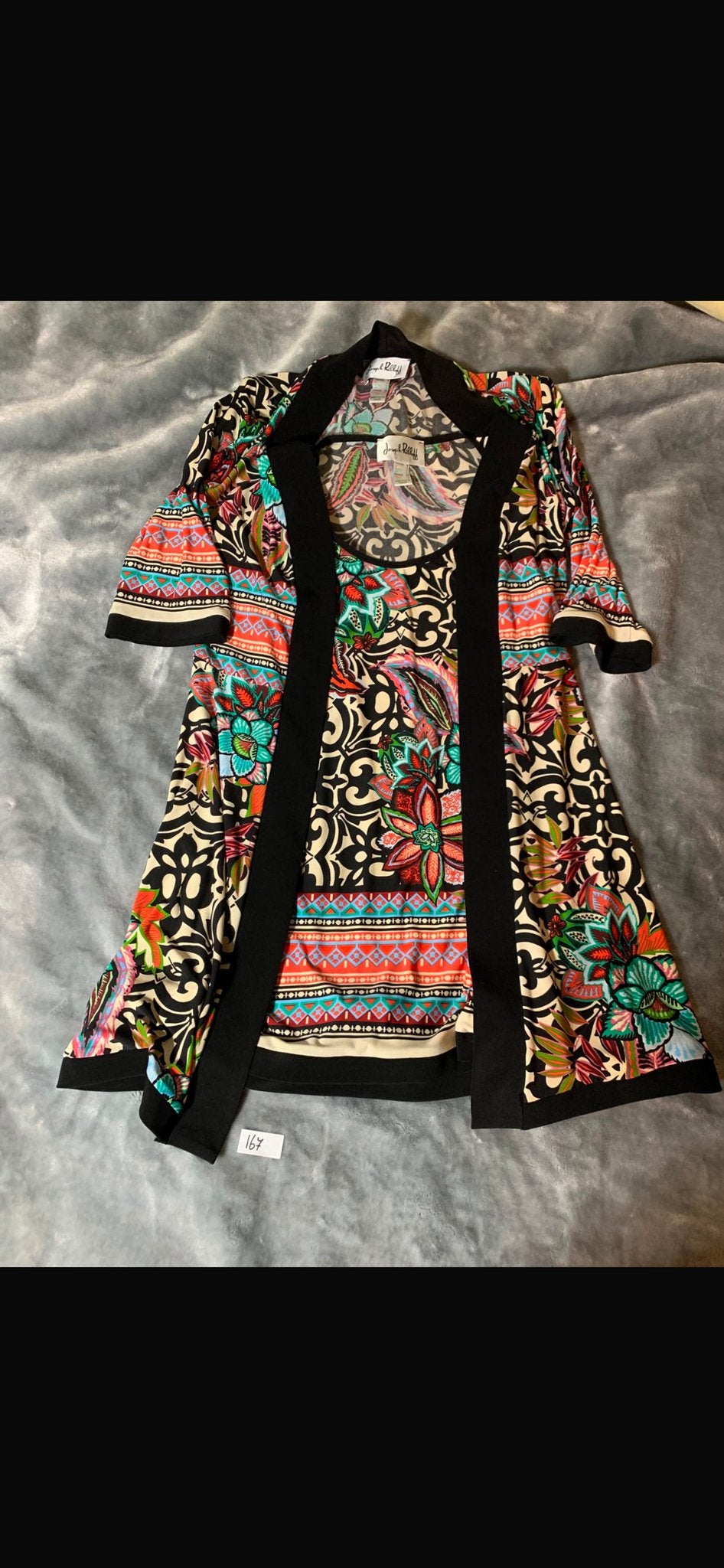 Joseph Ribkoff Tuniek met Kimono Vest - Maat 38/40 (M), Kleding | Dames, Jurken, Nieuw, Maat 38/40 (M), Meerkleurig, Boven de knie