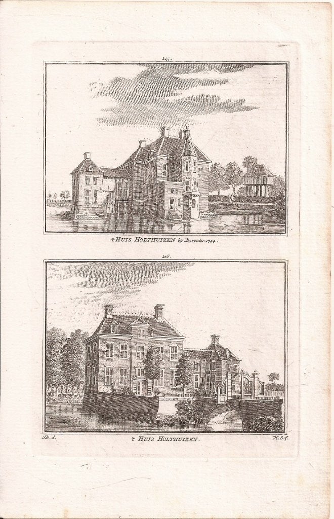 t Huis Holthuizen by Deventer 1744 en ´t Huis Holthuizen, Architectuur, Ophalen of Verzenden, 15 cm, 10 cm