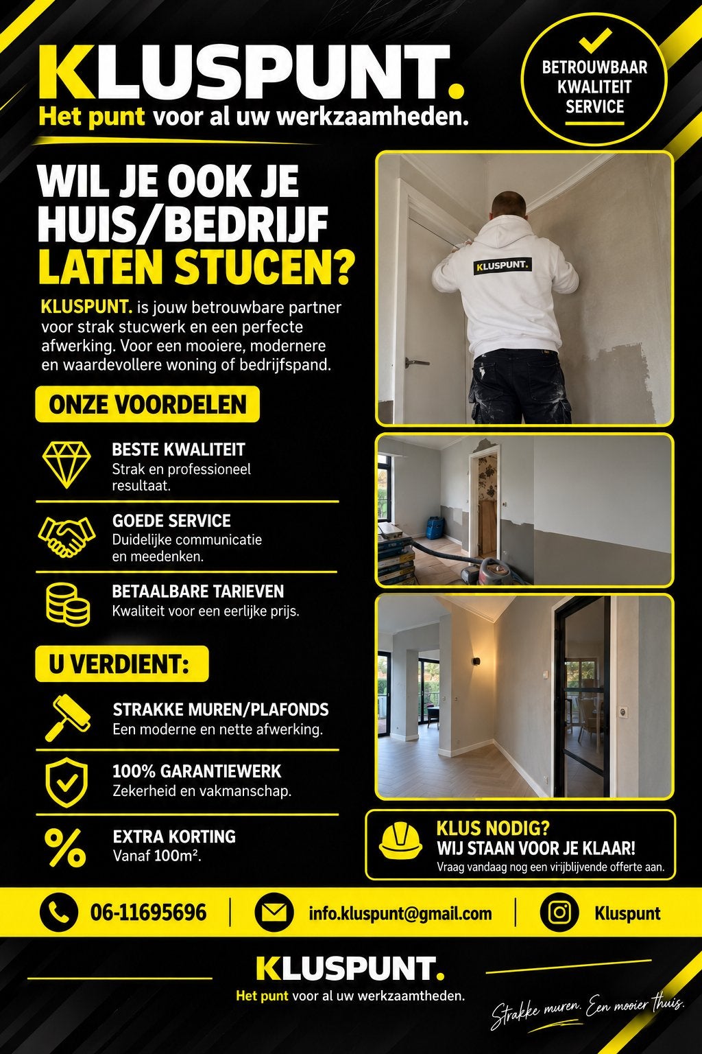 KLUSSEN VERLICHTING HOVENIER STUKADOOR SCHILDER, Diensten en Vakmensen