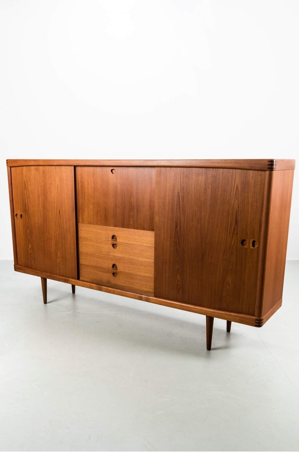 Bramin Highboard, Ophalen, 25 tot 50 cm, Teakhout