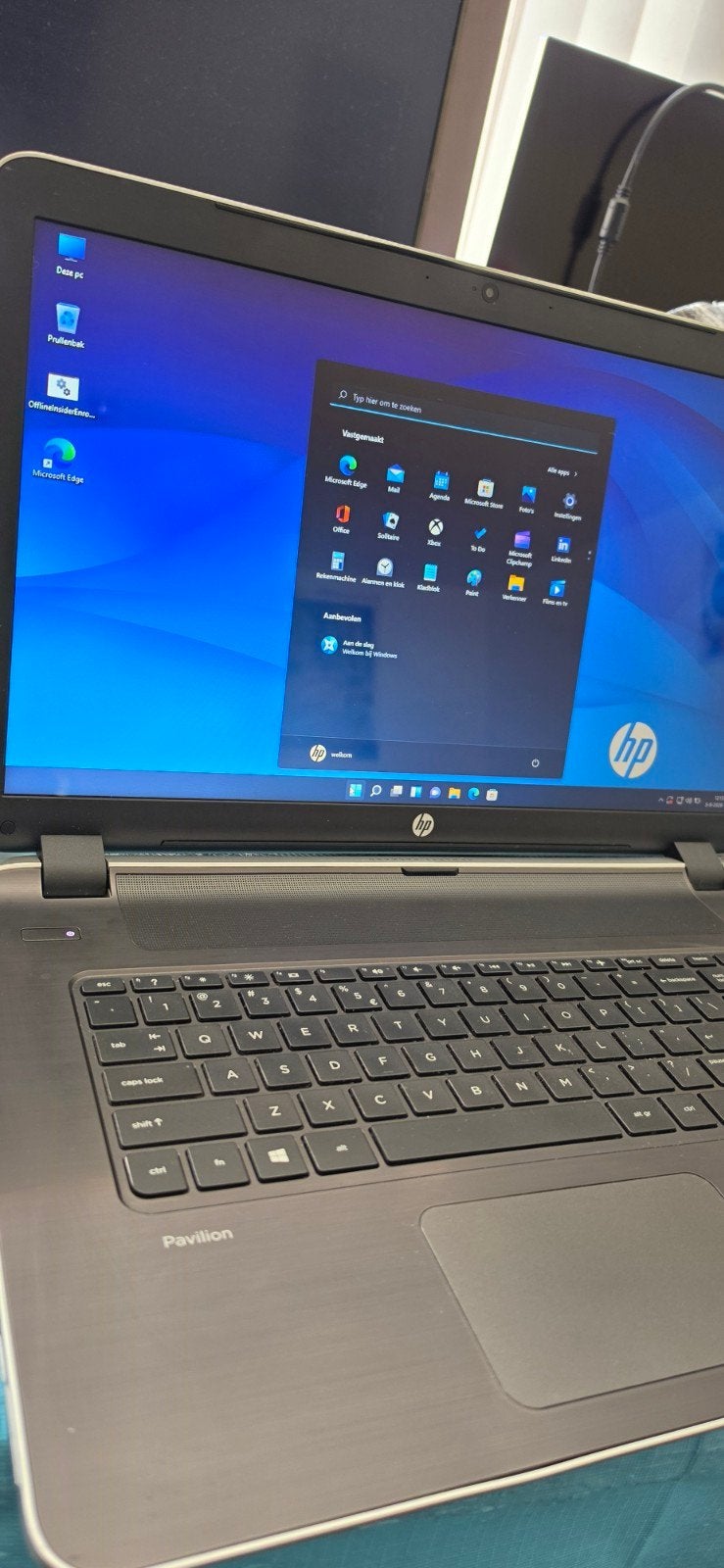 HP Pavilion 17" AMD A8, 8GB RAM, 128GB SSD, Win 11 Pro, 128GB, Gebruikt, 2 tot 3 Ghz, Qwerty