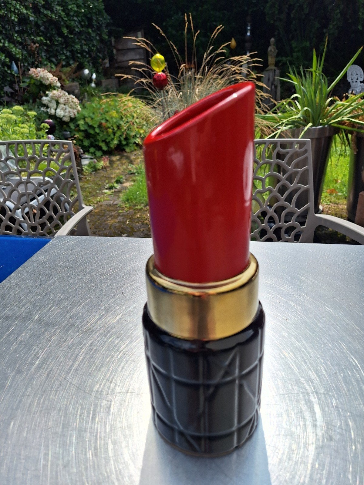 Lipstick vaas.DALEN,DRENTHE, 27 cm, Ophalen of Verzenden, Zo goed als nieuw, Steen/keramiek