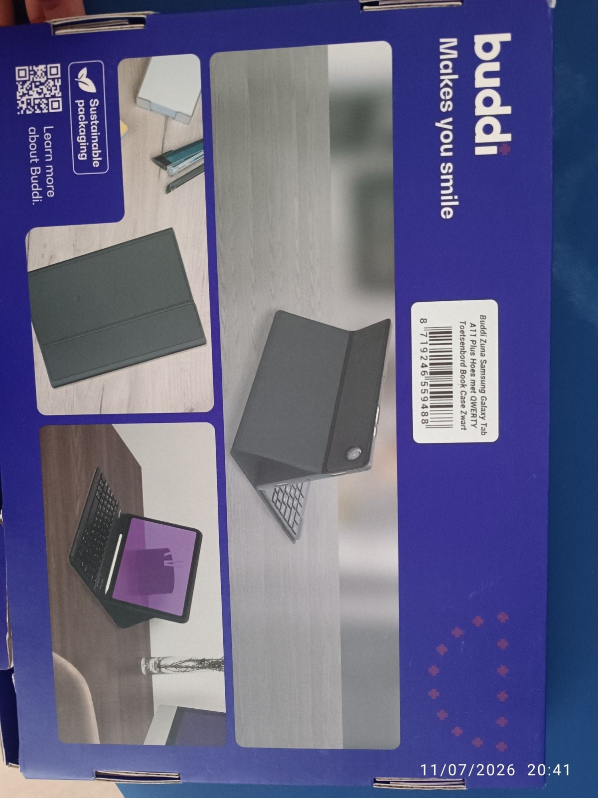 Buddi toetsenbordhoes voor Samsung Galaxy Tab A11Plus, Computers en Software, Windows Tablets, Ophalen of Verzenden, Nieuw, Galaxy Tab A11Plus