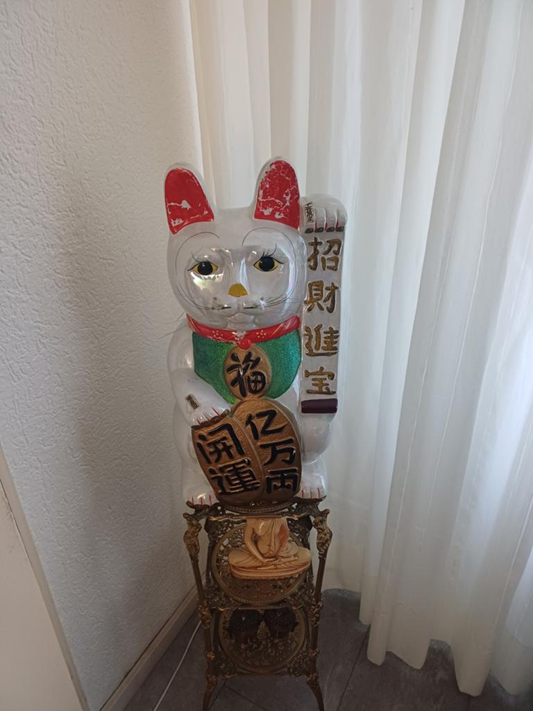 Vintage orginele grote Japanse geluks kat, Ophalen of Verzenden