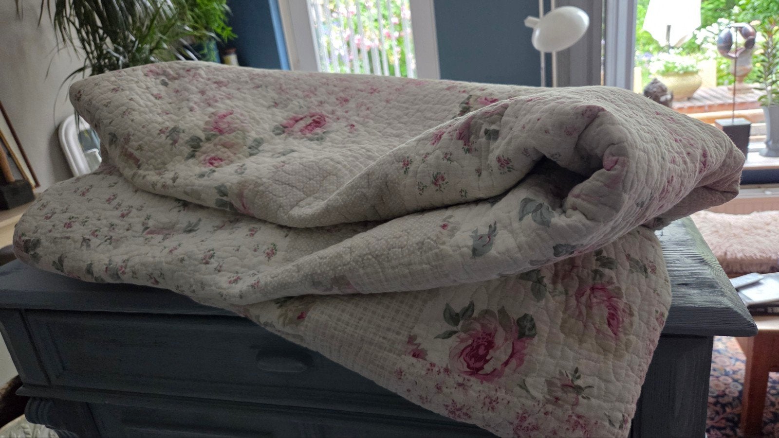 grote katoenen Livello home sprei of zomerdeken met rozen, Ophalen of Verzenden