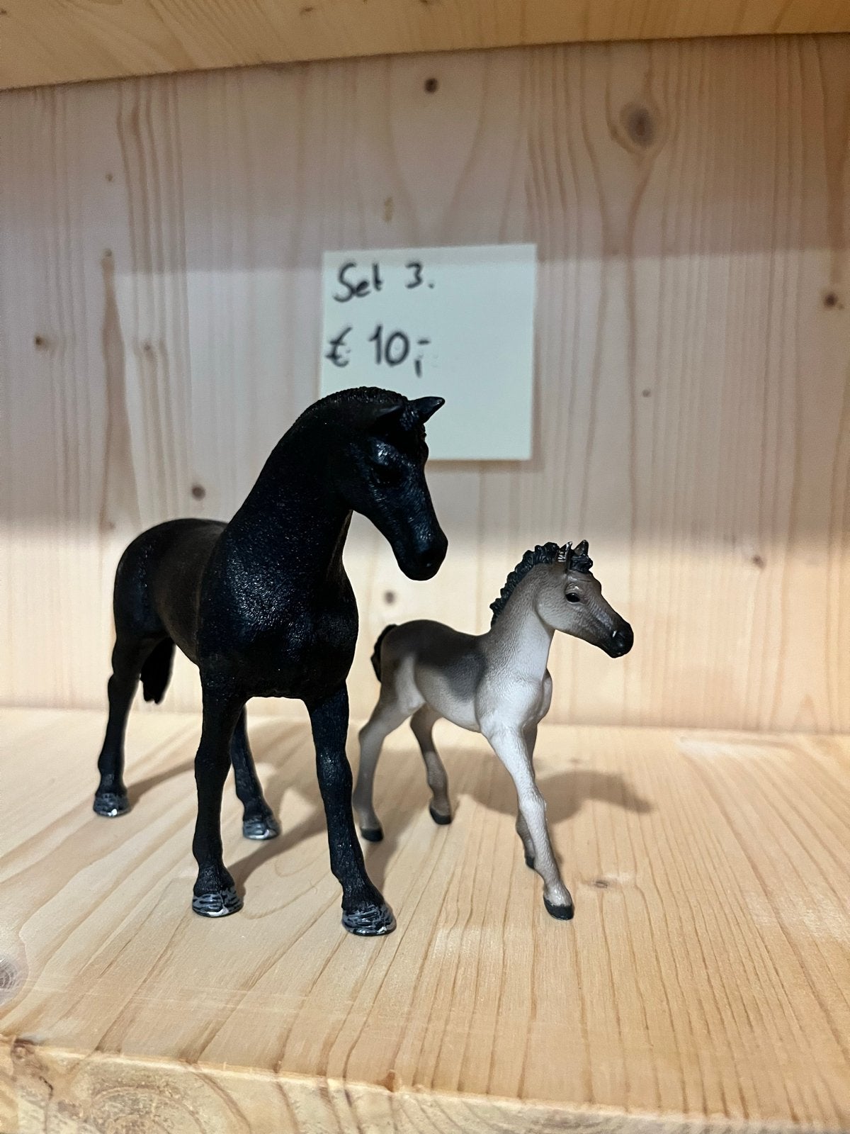 Schleich paarden set 3: merrie met veulen, Ophalen of Verzenden, Gebruikt, Jongen of Meisje