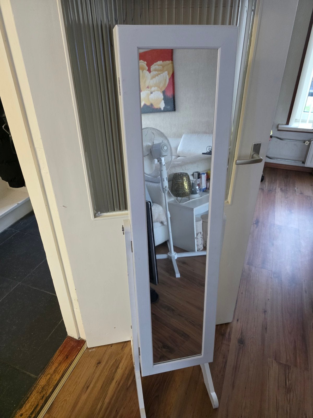 Mooie Spiegel met sieradenkast (146 cm), Ophalen, Minder dan 50 cm, 100 tot 150 cm, Zo goed als nieuw