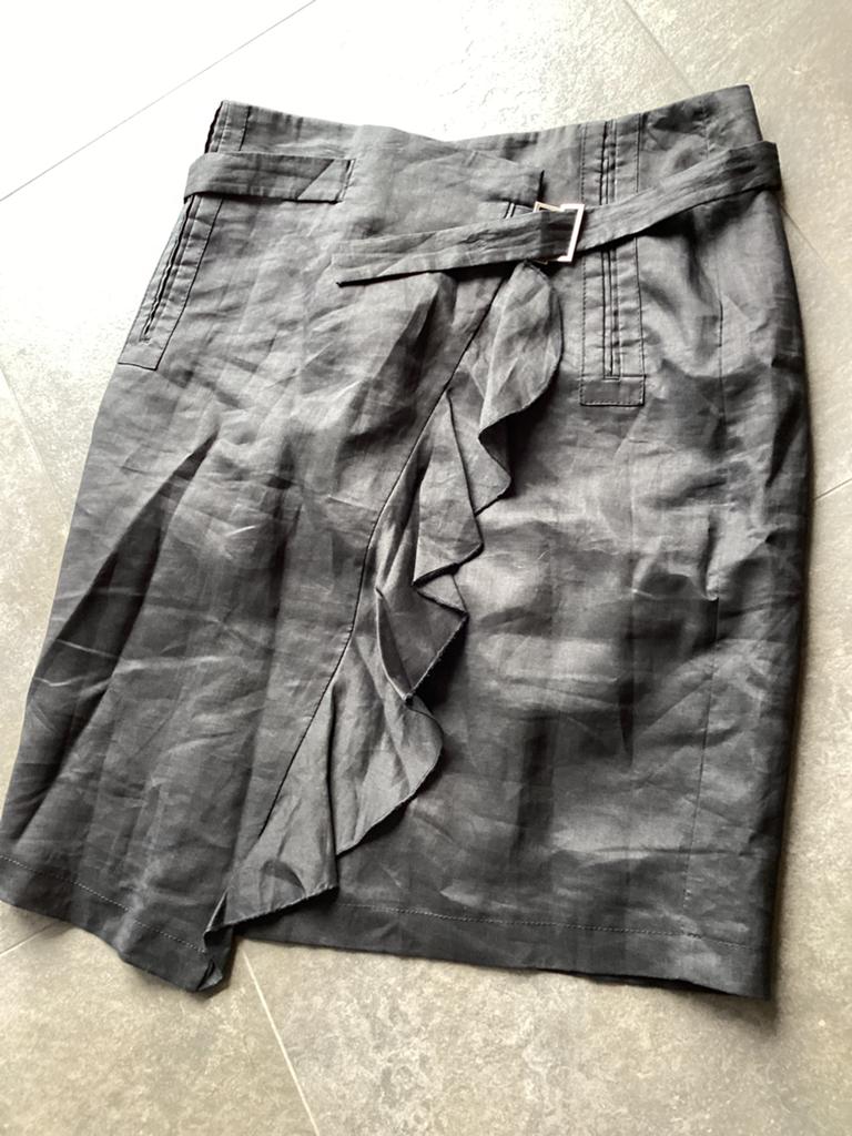 Steps  rok met ruches - Maat 44, Kleding | Dames, Rokken, Zo goed als nieuw, Maat 46/48 (XL) of groter, Zwart, Knielengte, Ophalen of Verzenden