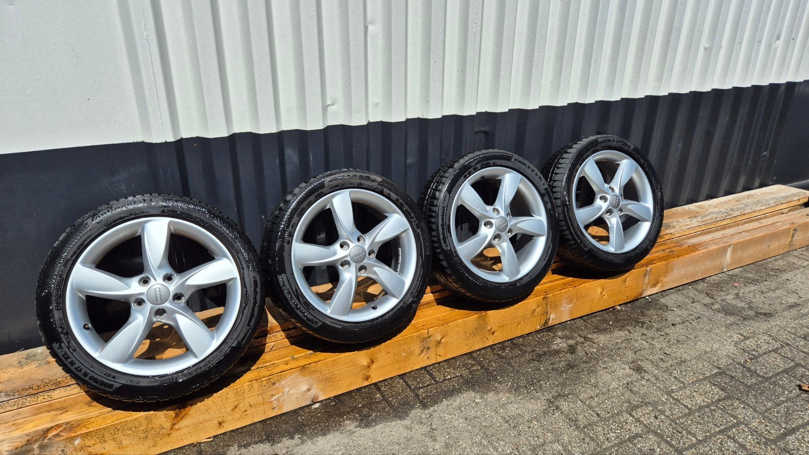 Audi velgen 17inch, Auto-onderdelen, Banden en Velgen, Ophalen, Velg(en), 17 inch, Zomerbanden