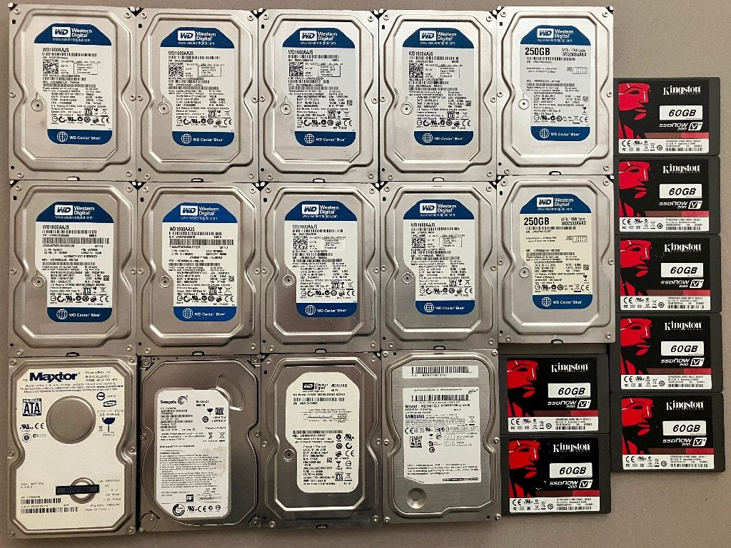 Harde schijven; HDD en SSD, Computers en Software, Harde schijven, Intern, Gebruikt, Diverse (o.a. WD, Seagate), Desktop