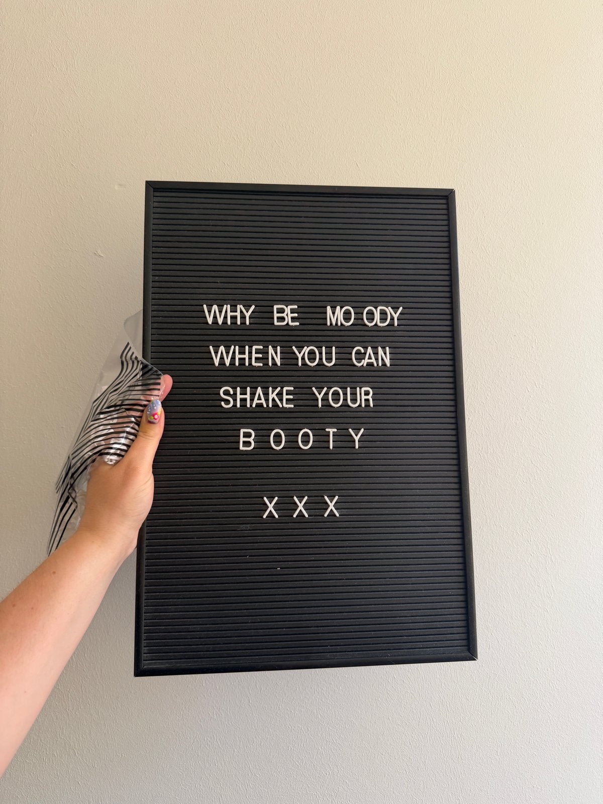 Letterbord met extra letters - Zwart, Zwart, Kunststof, Ophalen of Verzenden, Zo goed als nieuw