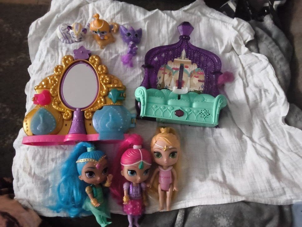 2 Shimmer and Shine speelsets met poppen, Ophalen of Verzenden, Gebruikt, Overige typen