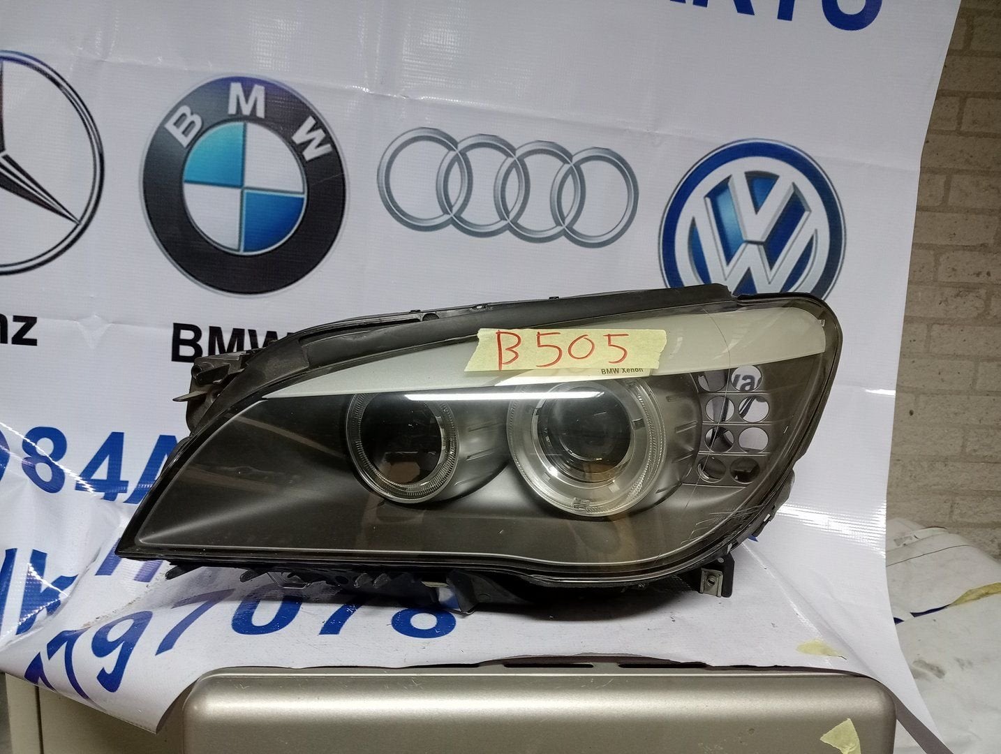 BMW 7 Serie Koplamp links 7182137, Gebruikt, -, -, Ophalen of Verzenden
