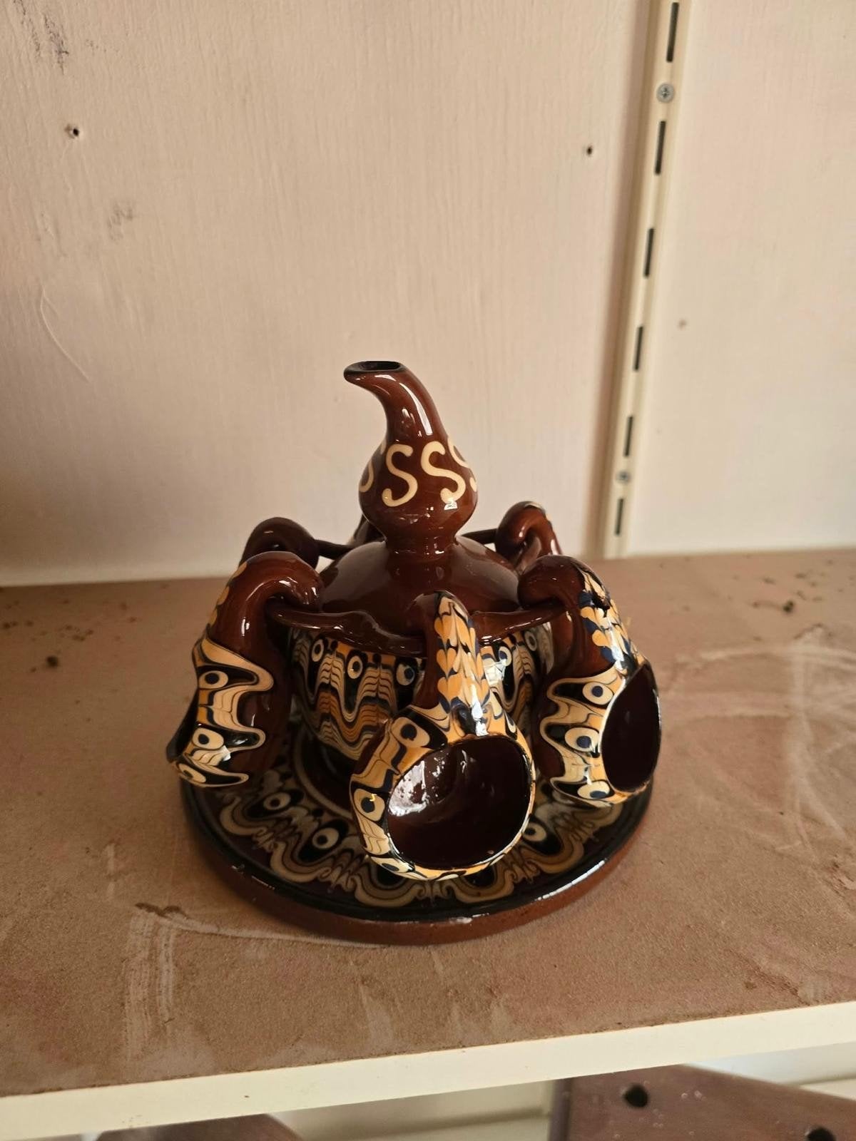 Uniek likeursetje - Handgemaakt aardewerk, Antiek en Kunst, Ophalen of Verzenden