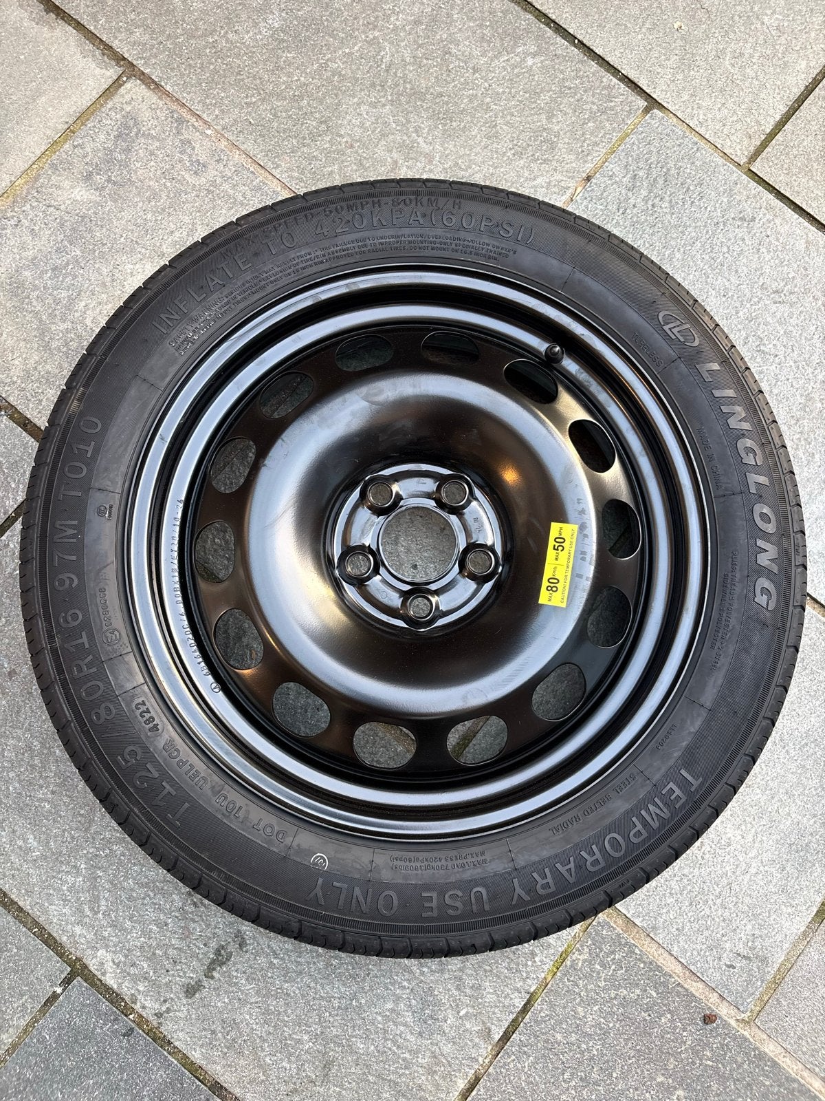 Nieuw reservewiel met opbergtas, 16 inch, Banden en Velgen, Nieuw, Ophalen of Verzenden