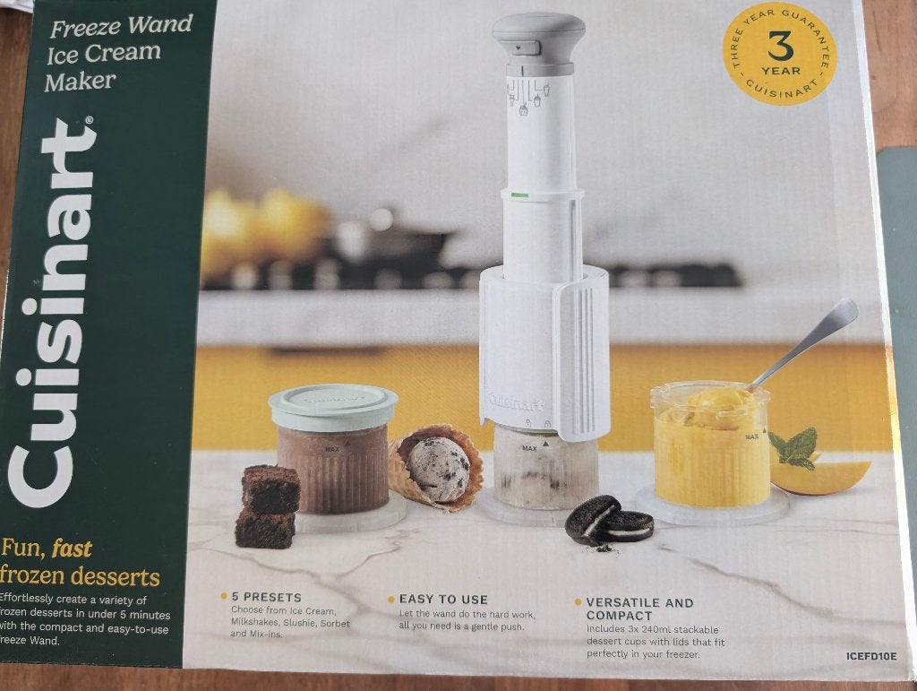 Cuisinart 5-in-1 Freeze wand IJsmachine, € 82, Witgoed en Apparatuur, IJsmachines, Ophalen of Verzenden, Nieuw