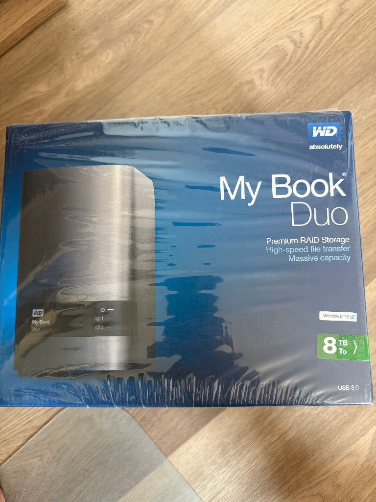 WD My Book Duo 8TB RAID External Hard Drive, Gebruikt, HDD, 8TB, WesternDigital