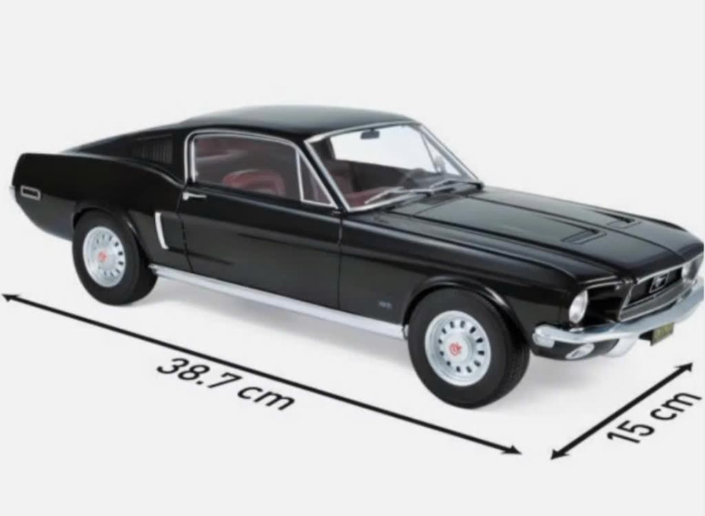 Ford Mustang Fastback '68 Zwart schaal 1/12 NOREV ref 122700, Verzenden, Nieuw, 1:9 t/m 1:12, Auto