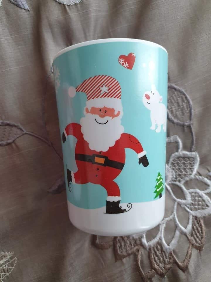Kerstbeker met de Kerstman - Zo goed als nieuw, Kunststof, Overige merken, Zo goed als nieuw, Overige stijlen