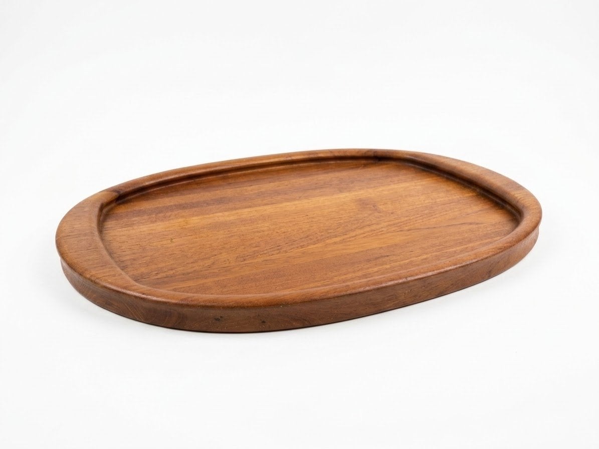 Deens Teak Dienblad – Digsmed 804 – Jaren 60, Huis en Inrichting, Gebruikt, Met opstaande rand, Ophalen of Verzenden, Dienblad