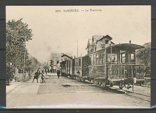 Locomotief Tanninges Tramway Foto-Ansichtkaart TRAM t-146, Ophalen of Verzenden, Zo goed als nieuw, Tram, Kaart of Prent