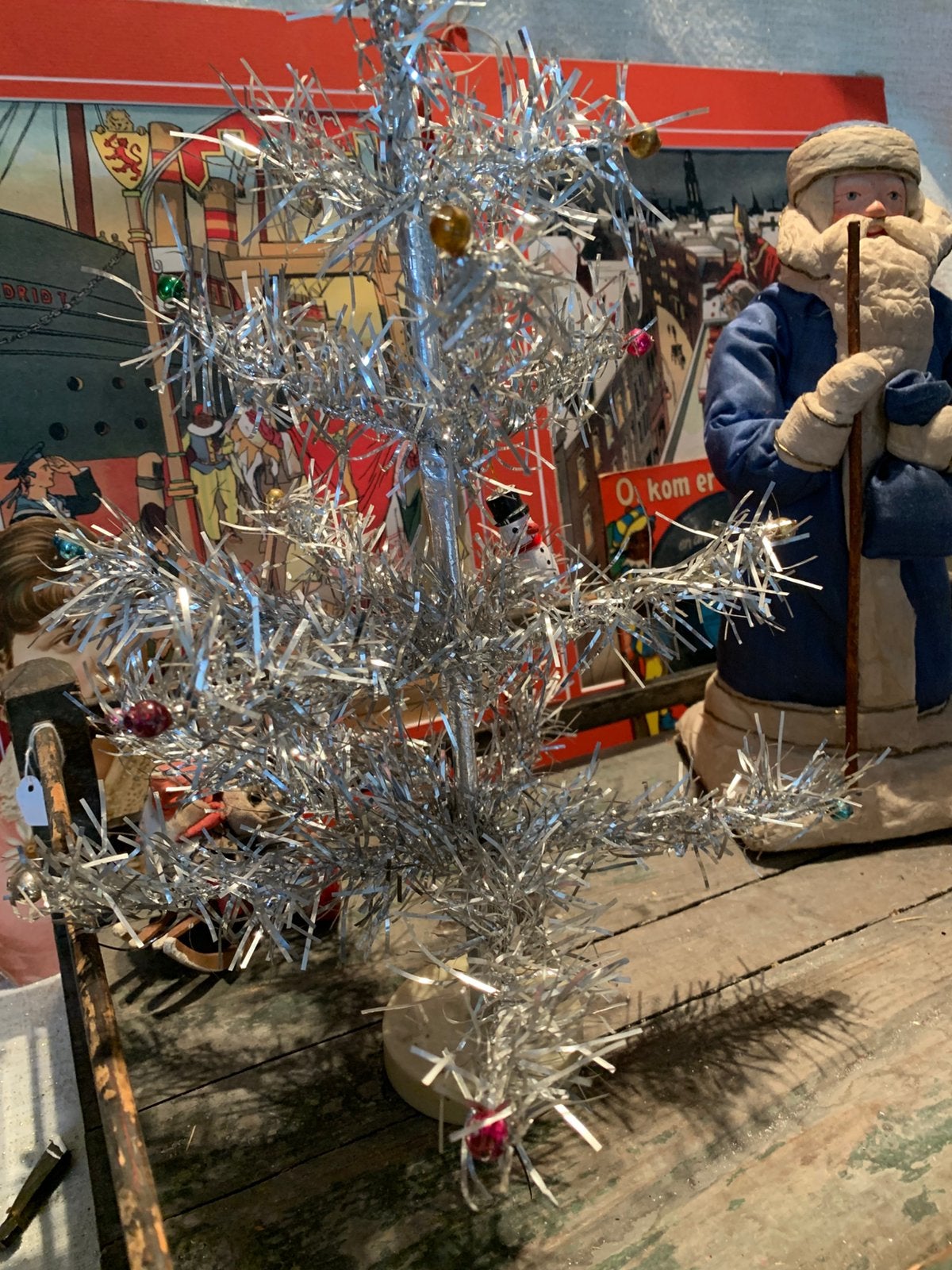 Kerst tinsel vintage Boompje, Diversen, T, Ophalen of Verzenden, Zo goed als nieuw, N