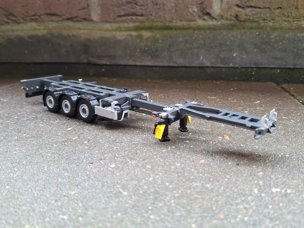 Wsi container-chassis. Grijs., Hobby en Vrije tijd, Modelauto's | 1:50, Ophalen of Verzenden, Nieuw, Bus of Vrachtwagen, Wsi
