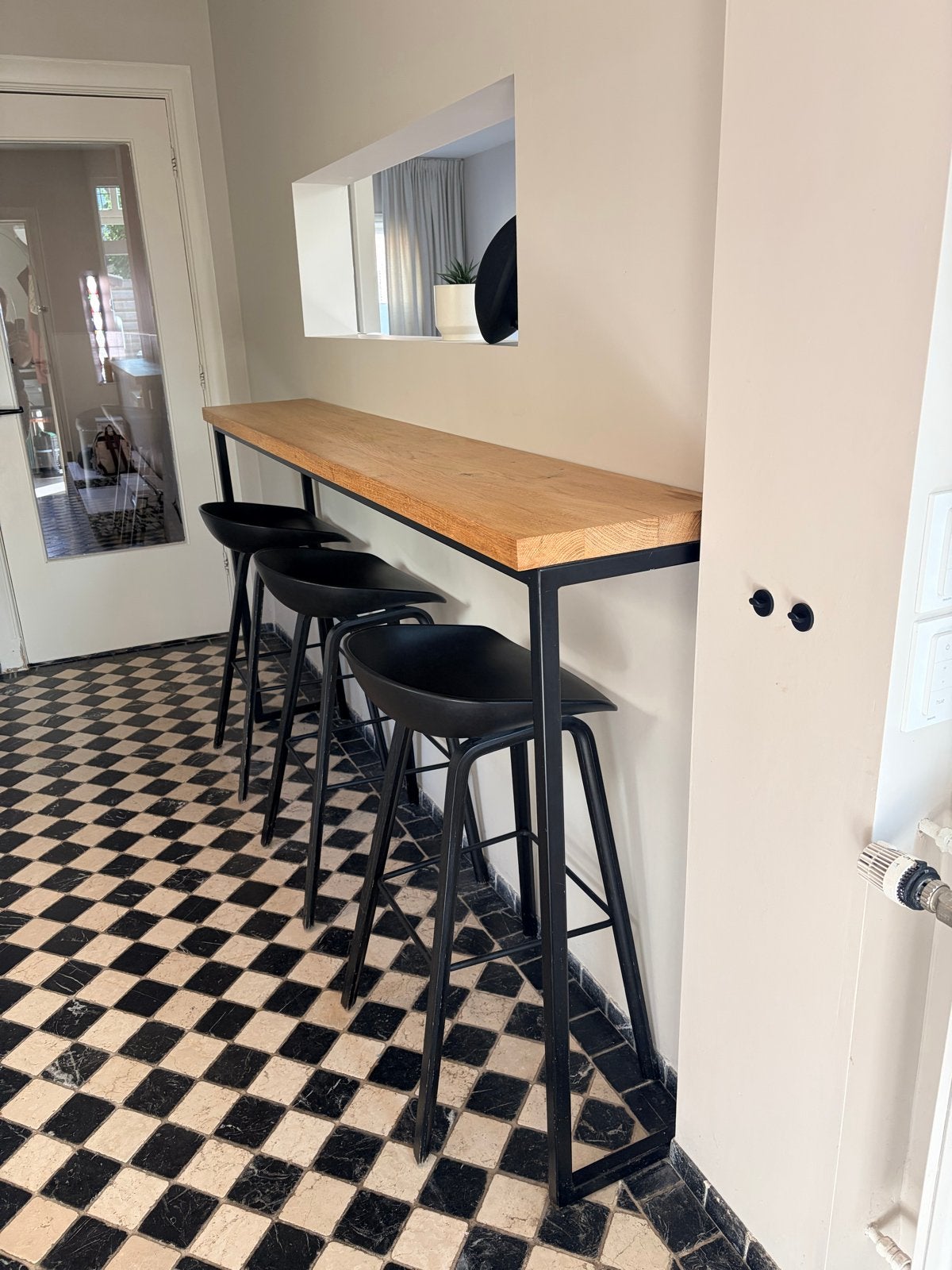 Bar met 3 barkrukken (Hay), Ophalen, Gebruikt, Inclusief barstoelen